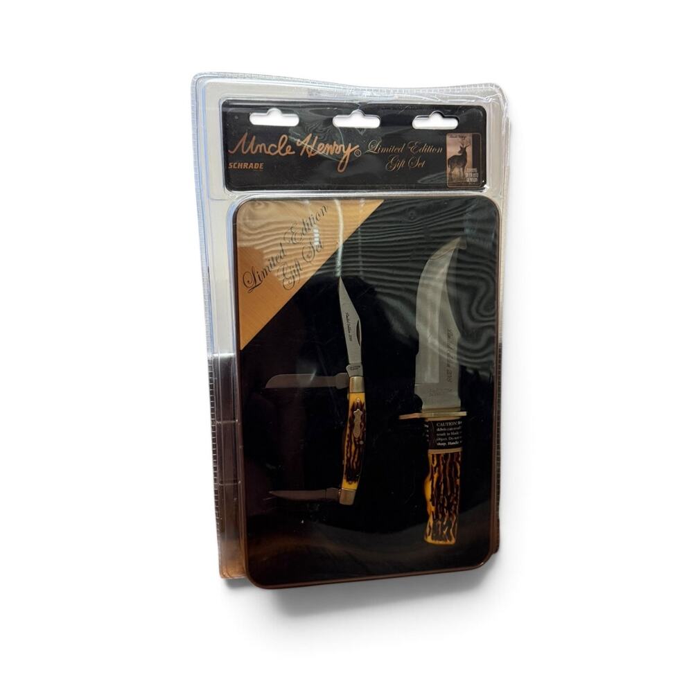 Uncle Henry Schrade Limited Edition Fixed Blade & Folder Knife Gift Set NIB